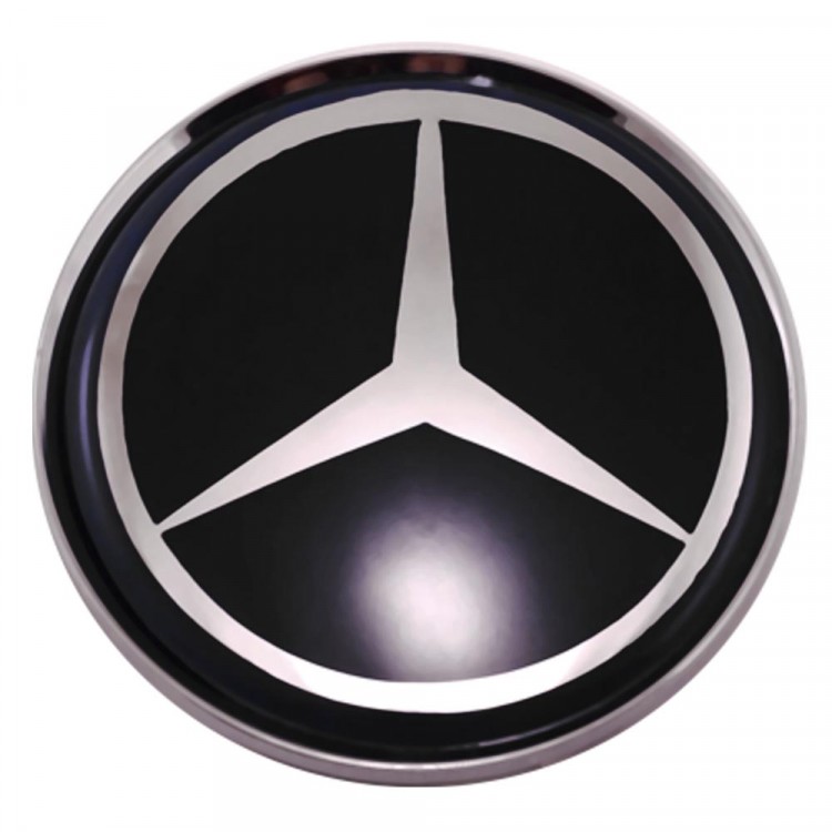 Колпачки на диски 62/56/8 со стикером Mercedes черный