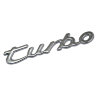 3D хромированный шильд металлический Turbo 13*2,1 см