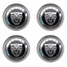 Колпачки на диски ВСМПО со стикером Jaguar 74/70/9 хром черный 