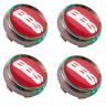 Заглушка ступицы BBS 66/62/9 хром красный 