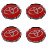 Колпачки на диски Toyota 65/60/12 хром и красный