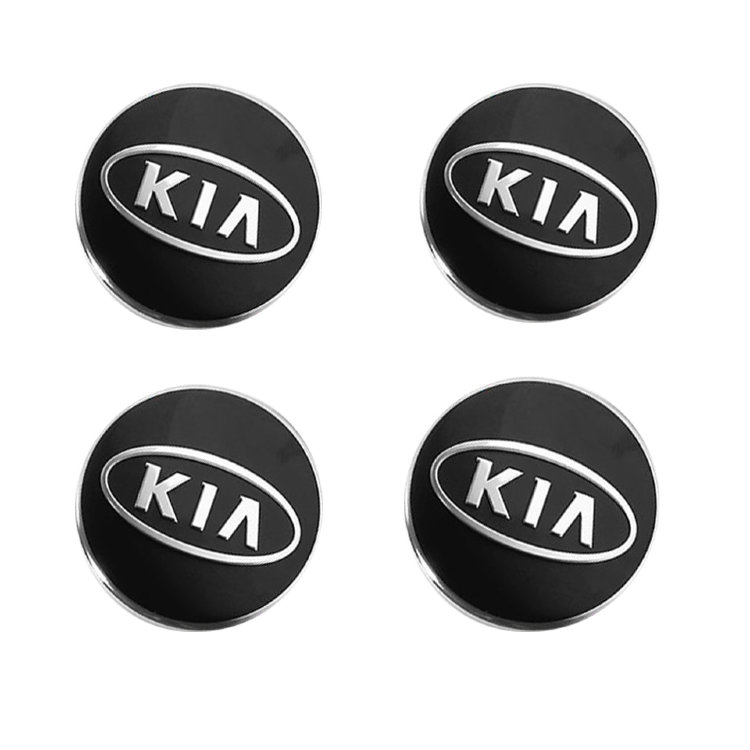 Наклейки на диски KIA black сфера 60 мм