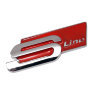 Audi S-Line эмблема 8,2*2,9 см черный/красный