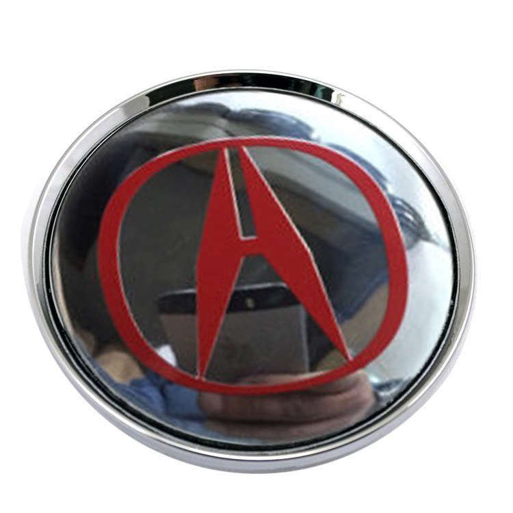Колпачок ступицы Acura 63/58/8 хром/красный 