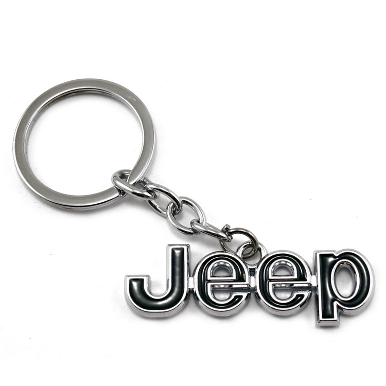 Jeep брелок автомобильный черный+хром
