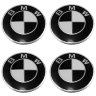Наклейки на диски BMW 56 мм white black сфера 