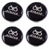 Колпачок ступицы Dibite 63/58/8 черный+хром 