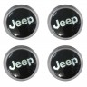 Колпачки на диски ВСМПО со стикером Jeep 74/70/9 хром черный 