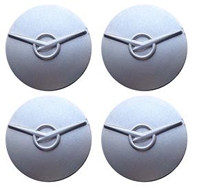 Наклейки на диски УАЗ 3D пластик 60 мм silver