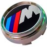Заглушка ступицы BMW M 66/62/9 хром черный