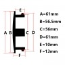 Колпачок на диски 61/56/10 4M0-601-170-JG3 хром