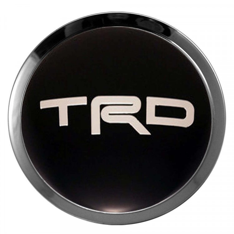 Заглушки для диска со стикером Toyota TRD (64/60/6) черный