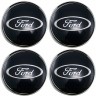 Комплект колпачков со стикером Ford 62/56/8  черный