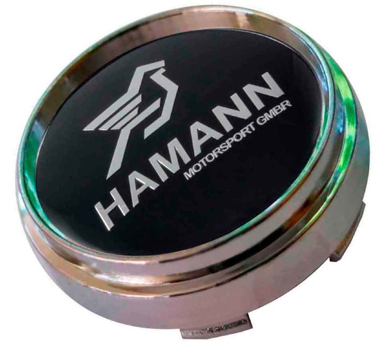 Заглушка ступицы Hamann 66/62/9 хром черный 