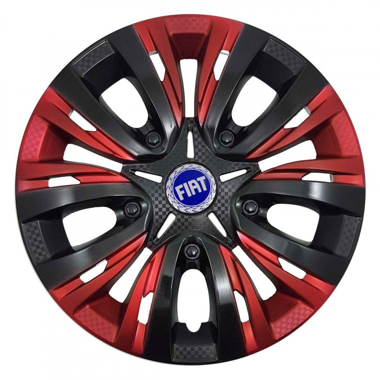 Колпак колеса Fiat Lion Carbon Red Mix 14