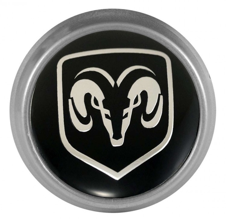 Колпачки на диски ВСМПО со стикером Dodge 74/70/9 хром 