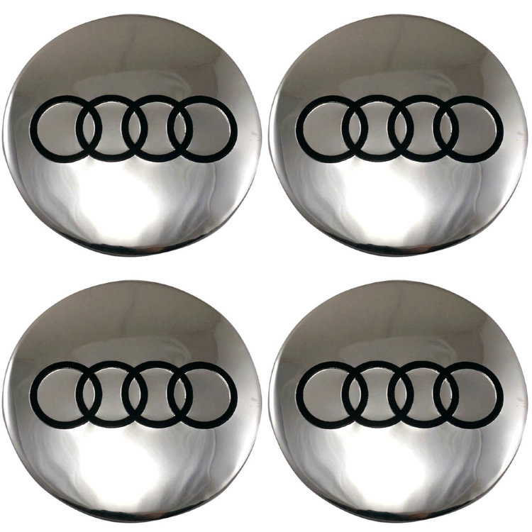 Наклейки на диски Audi сфера 60 мм хром