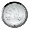 Заглушки для диска со стикером Skoda (64/60/6) хром 