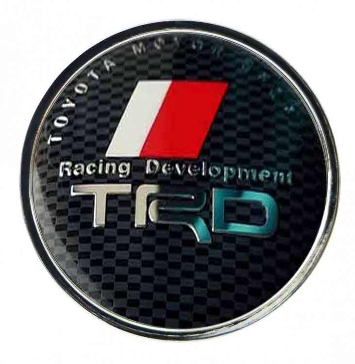 Колпачок ступицы Toyota TRD (63/59/7) карбон/черный 