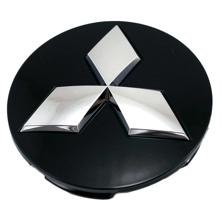 Колпачок на диски Mitsubishi 59/53/10 черный с хромом