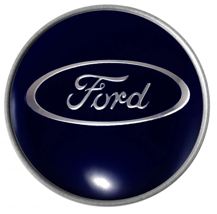 Колпачок на диски Ford 60/55/7 синий/хром