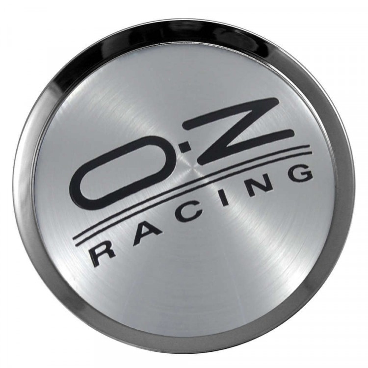 Заглушки для диска со стикером Oz Racing (64/60/6) хром  