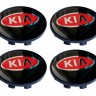 Колпачок на литые диски KIA 58/50/11 красный