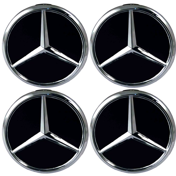 Колпачок литого диска МЕРСЕДЕС 60/56/9 black chrome