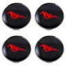 Колпачок ступицы Mustang  63/58/8 черный+красный