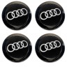 Комплект колпачков для диска Audi 63/56/12 black  
