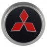 Колпачки на диски ВСМПО со стикером Mitsubishi 74/70/9 черный 