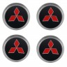 Колпачки на диски ВСМПО со стикером Mitsubishi 74/70/9 черный 