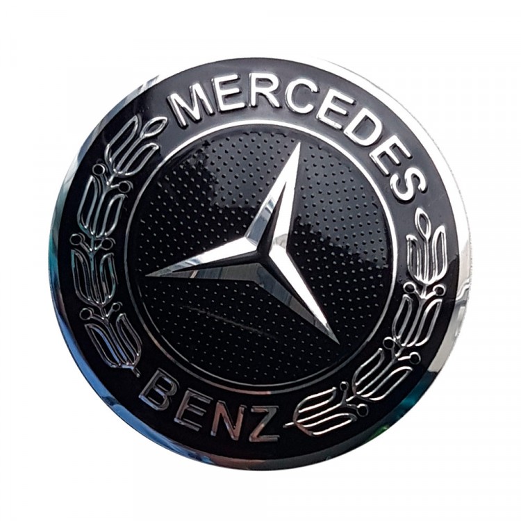 Колпачок ступицы Mercedes 63/58/8 черный тюнинг