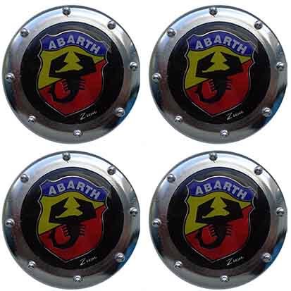 Наклейки на диски объёмные Abarth 78 мм