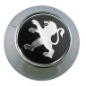 Колпачок на диски Peugeot 60/56/9 черный-хром конус  