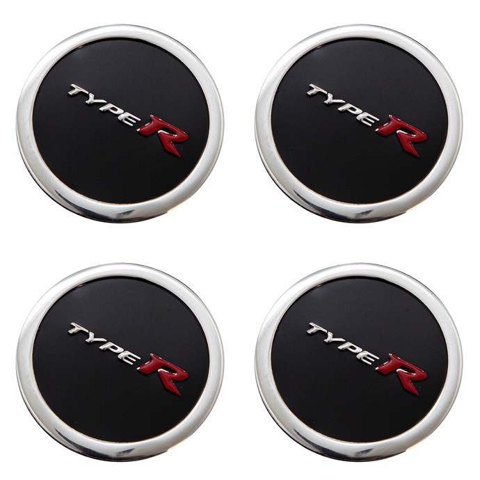 Наклейки на диски TypeR black металлизированные 60 мм  