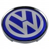 Колпачки на диски 62/56/8 со стикером Volkswagen хром/синий 