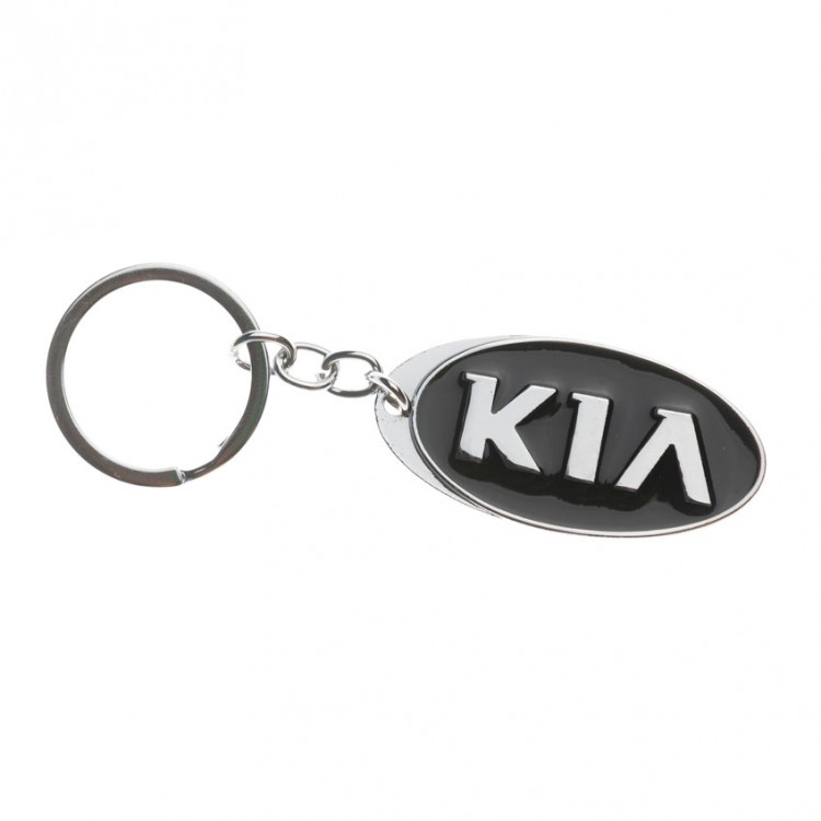 Брелок Kia металл хром на цепочке
