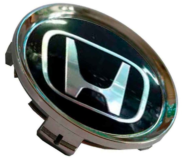 Заглушка ступицы диска Honda 74/69/12 black хром