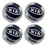 Колпачок ступицы KIA 60/56/6 хром-черный