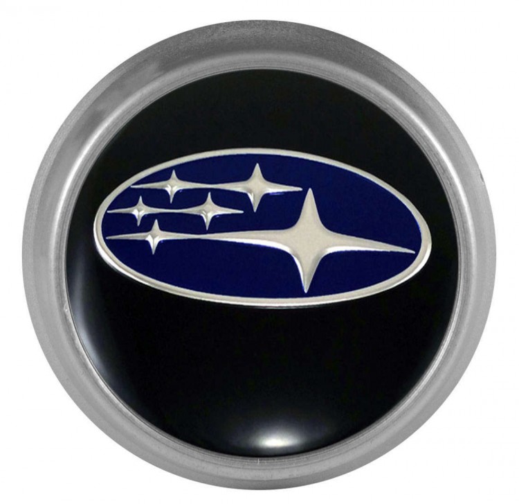 Колпачки на диски ВСМПО со стикером Subaru 74/70/9 черный
