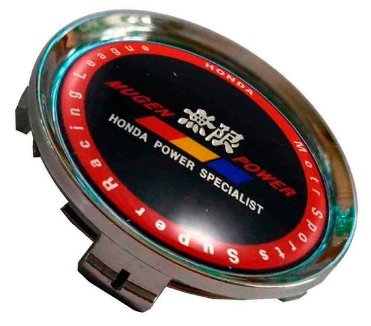 Заглушка ступицы диска Honda MUGEN POWER 74/69/12 black хром 