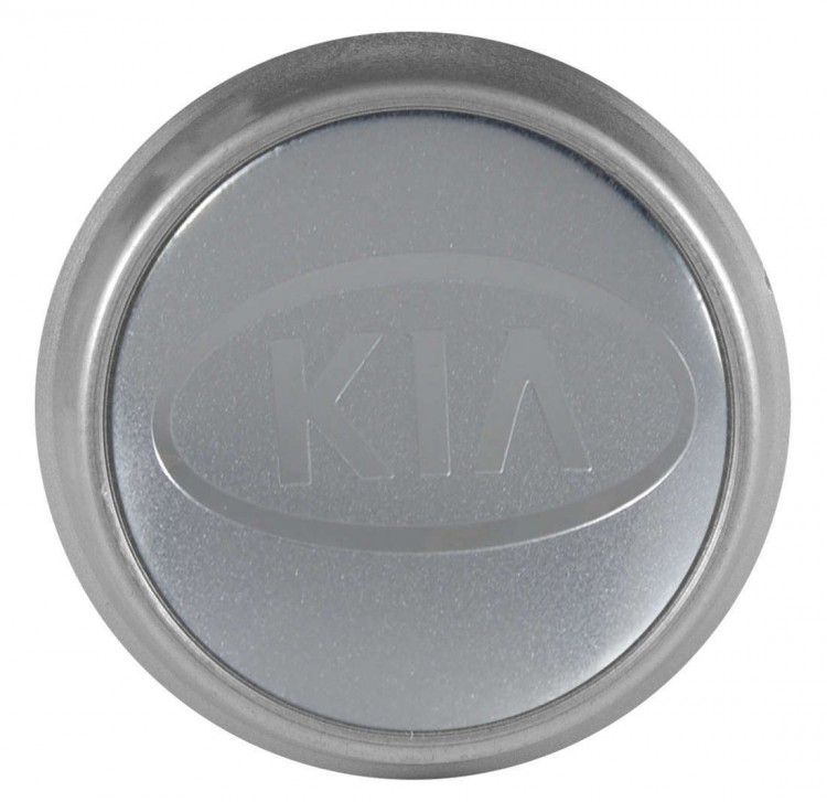 Колпачки на диски ВСМПО со стикером KIA 74/70/9 хром