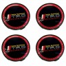 Колпачки для дисков Toyota TRD 60/56/9 черный/красный