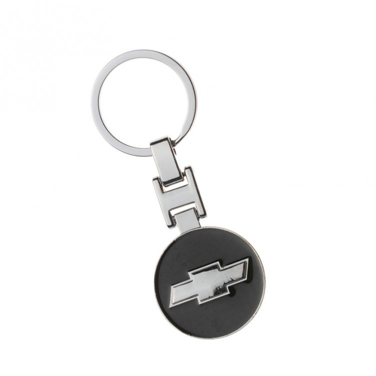 Брелок Chevrolet металл хром с черным
