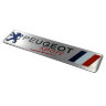 Тонкая металлическая эмблема Peugeot Sport 120*26 мм
