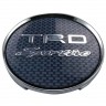 Колпачки на диски 62/56/8 со стикером Toyota TRD карбон/синий 