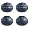 Колпачки на диски 62/56/8 со стикером Toyota TRD карбон/синий 