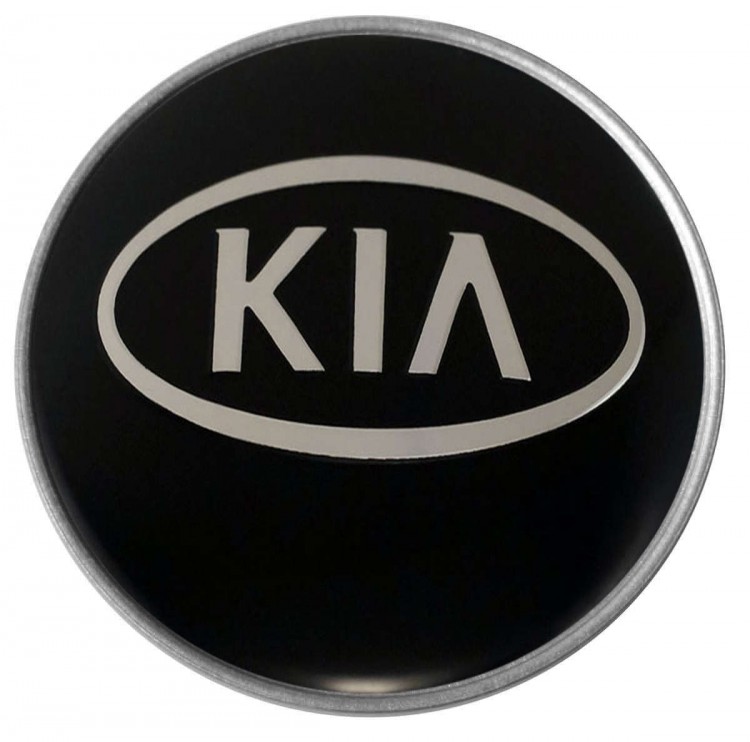 Колпачок на диски Kia 60/55/7 черный хром