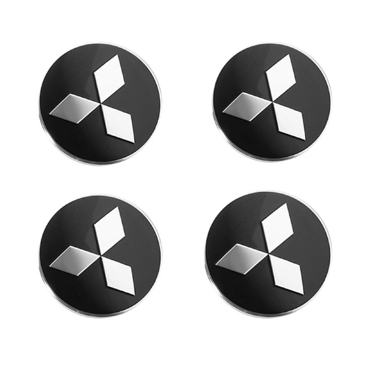 Наклейки на диски Mitsubishi black сфера 44.5 мм
